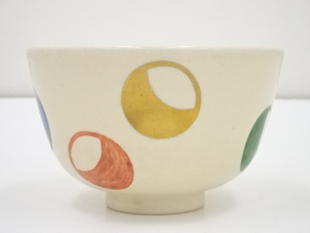 【松峰】茶碗 道具 ] - 道具 京焼 松峰造 色絵つぼつぼ茶碗 | ネットショップ圭